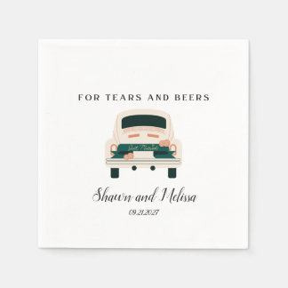Tränen und Biere nur verheiratet Cocktail Napkin Serviette