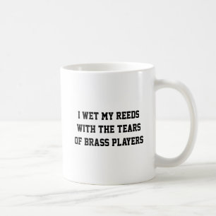 Tränen von Blechbläsern Lustige Oboe Fagott Klarin Kaffeetasse