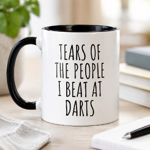 Tränen von Leuten, die ich bei Darts trage Zweifarbige Tasse