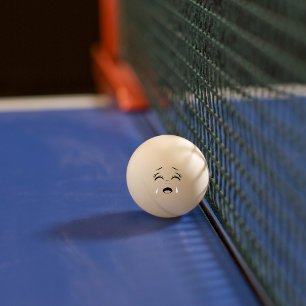 Tränenerregend Lustiges Weinendes Gesicht Ping-Pon Tischtennisball