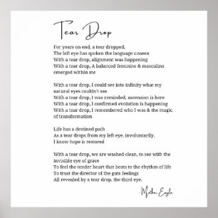 Tränenfallen Erwachen Dritte Augen Poster Kunst