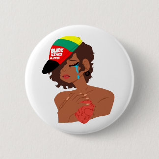 Tränenschaltfläche der schwarzen Frau Button