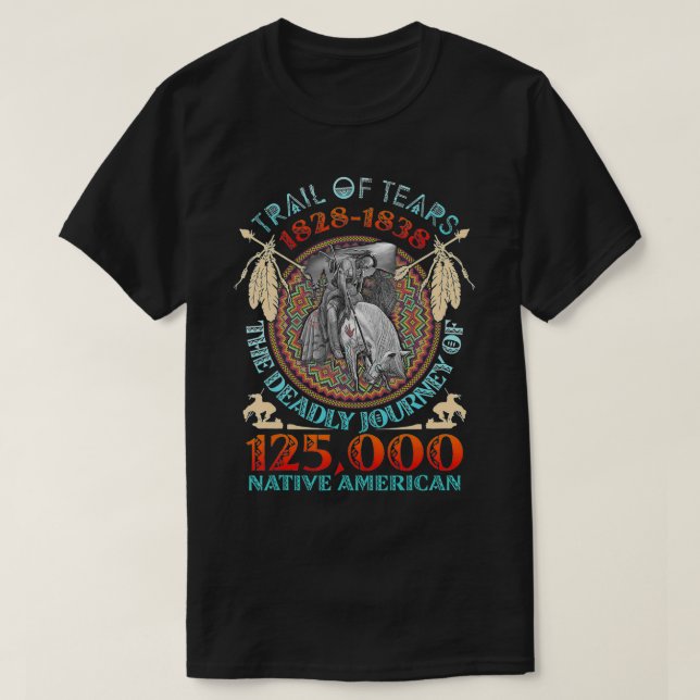 Tränenweg 1828 1838 Tote Reise T-Shirt (Design vorne)