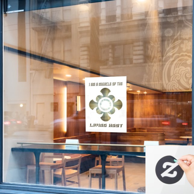 Tranfundierung im Heiligen Eucharisten Fensteraufkleber (Café-Fenster)