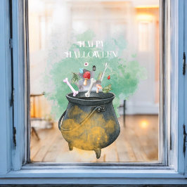 Tränke, Zauber & Zauberhexen Cauldron Halloween Fensteraufkleber