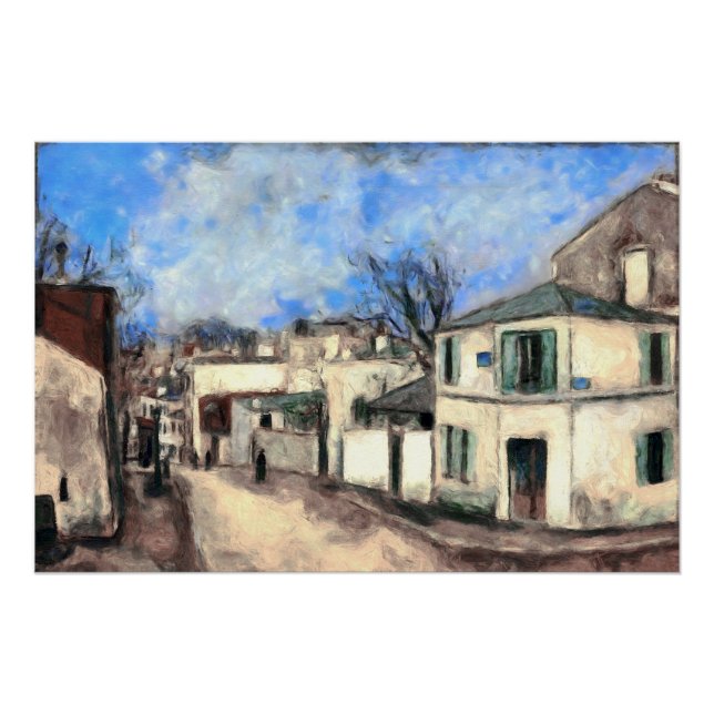 Tränkstraße in Paris. Poster (Vorderseite)