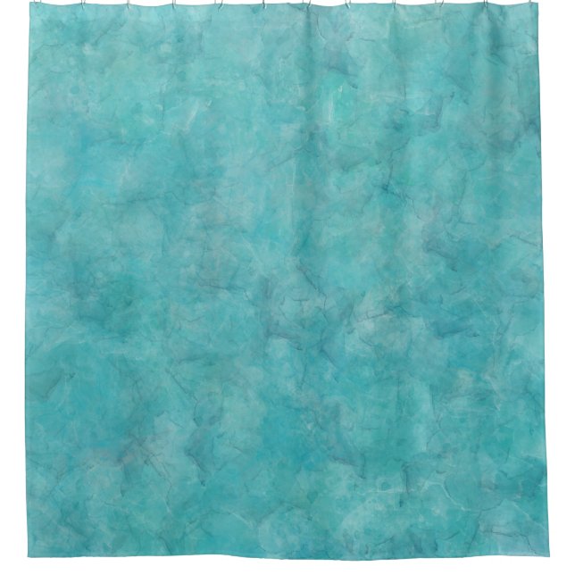 Tranquil Aqua Blue Aqua Duschvorhang (Vorderseite)