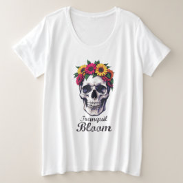 Tranquil Bloom Große Größe T-Shirt