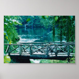 tranquil bridge print poster