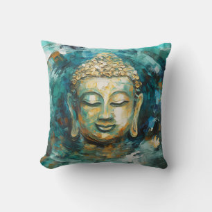 Tranquil Buddha Aura Spirituelle Kunst Kissen