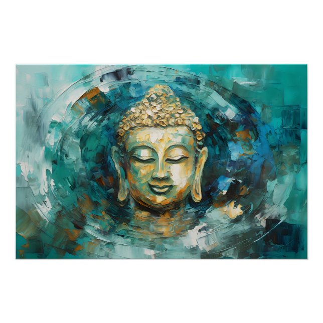 Tranquil Buddha Aura Spirituelle Kunst Poster (Vorderseite)