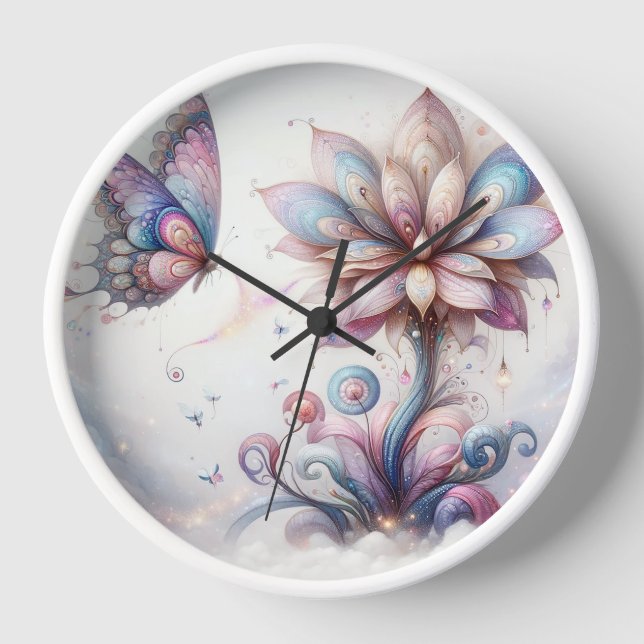 Tranquil Butterfly Timepiece Uhr (Vorderseite)