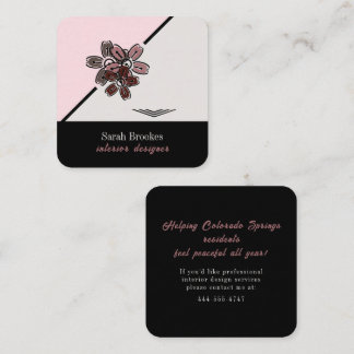 Tranquil Cherry Blossom Business Card Quadratische Visitenkarte