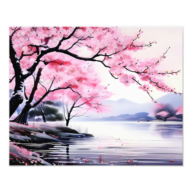 Tranquil Cherry Blossom See Fotodruck (Vorne)