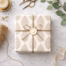 Tranquil Elegance: Sepia Henna Muster Gewebe Papa