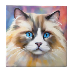 Tranquil Elegant Ragdoll Cat Fliese