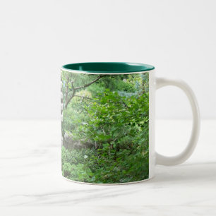 Tranquil Garten mit der Statue-Tasse Zweifarbige Tasse