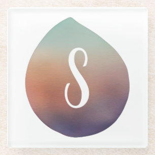 Tranquil Gradient Teardrop Glasuntersetzer