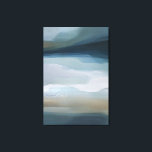 Tranquil Horizon Abstract Landscape Leinwanddruck<br><div class="desc">This artwork blends sweeping bands of teal, deep blue, muted green, and warm sand tones to create a peaceful, atmospheric landscape. Soft transitions and textured brushwork give the piece a soothing, meditative quality, making it ideal for anyone who loves modern abstract art with a natural, coastal feel. The layered colors...</div>