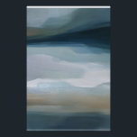 Tranquil Horizon Abstract Landscape Poster<br><div class="desc">This artwork blends sweeping bands of teal, deep blue, muted green, and warm sand tones to create a peaceful, atmospheric landscape. Soft transitions and textured brushwork give the piece a soothing, meditative quality, making it ideal for anyone who loves modern abstract art with a natural, coastal feel. The layered colors...</div>