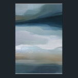 Tranquil Horizon Abstract Landscape Poster<br><div class="desc">This artwork blends sweeping bands of teal, deep blue, muted green, and warm sand tones to create a peaceful, atmospheric landscape. Soft transitions and textured brushwork give the piece a soothing, meditative quality, making it ideal for anyone who loves modern abstract art with a natural, coastal feel. The layered colors...</div>