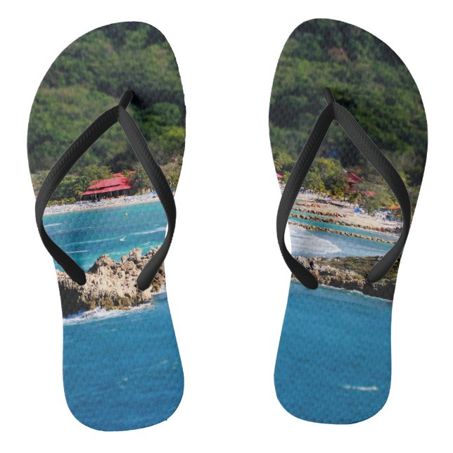 Tranquil Island Paradise Labadee Haiti Flip Flops (Fußbett)