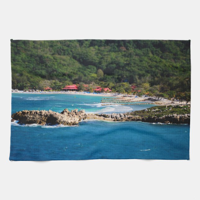 Tranquil Island Paradise Labadee Haiti Küchentuch (Horizontal)