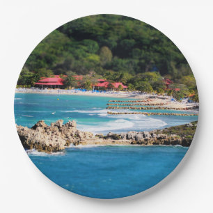 Tranquil Island Paradise Labadee Haiti Pappteller