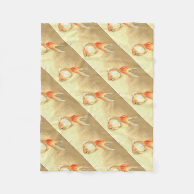 Tranquil Japanischer Goldfish Fleecedecke (Vorderseite)