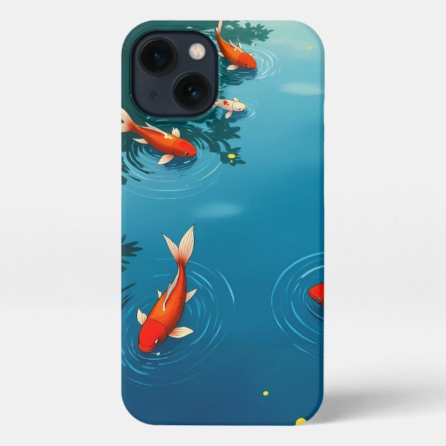 Tranquil Koi Pond iPhone Case - japanischer Art St iPhone Hülle (Rückseite)