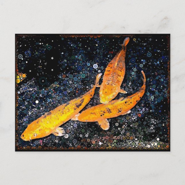 Tranquil Koi Pond Postcard Postkarte (Vorderseite)