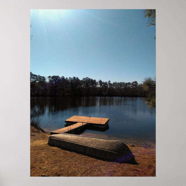 Tranquil Lake Dock Poster (Vorne)