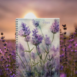 Tranquil Lavender Fields SpiralNotebook Notizblock