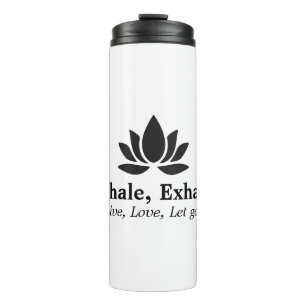 Tranquil Lotus: Einatmen, Inspiration fürs Ausatme Thermosbecher