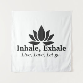 Tranquil Lotus: Einatmen, Inspiration fürs Ausatme Wandteppich