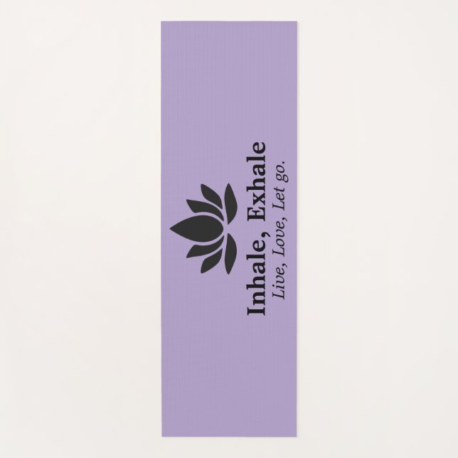 Tranquil Lotus: Einatmen, Inspiration fürs Ausatme Yogamatte (Vorderseite)
