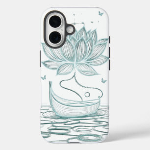 Tranquil Lotus & Om - Zen Inspiriert iPhone 16 Hülle