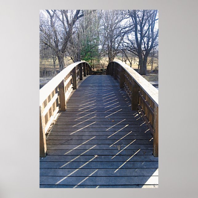 Tranquil Park Bridge Fotografie Print Poster (Vorne)