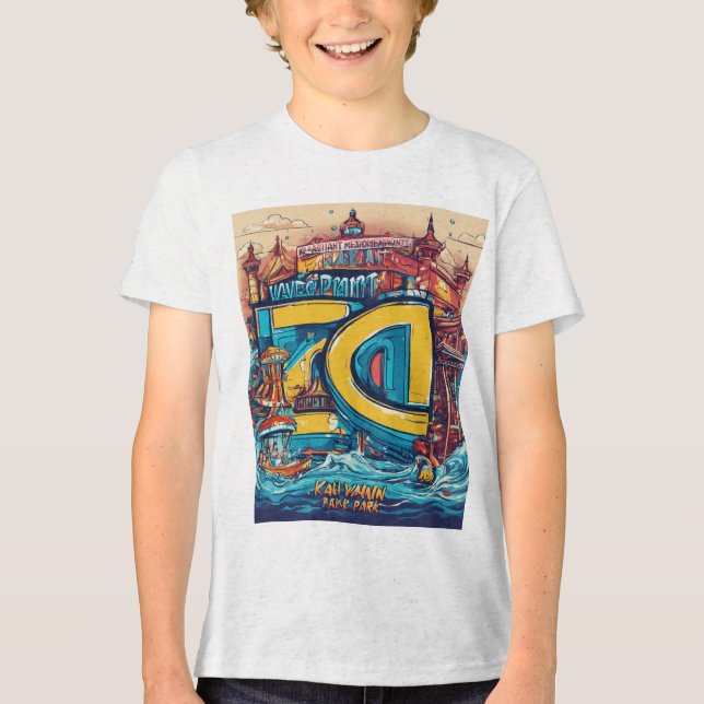 Tranquil Pelican Pier Tri-Blend Shirt (Vorderseite)