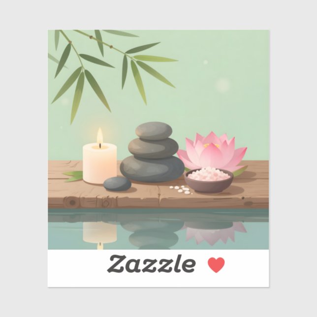 Tranquil Reflection - Square Vinyl  Aufkleber (Blatt)