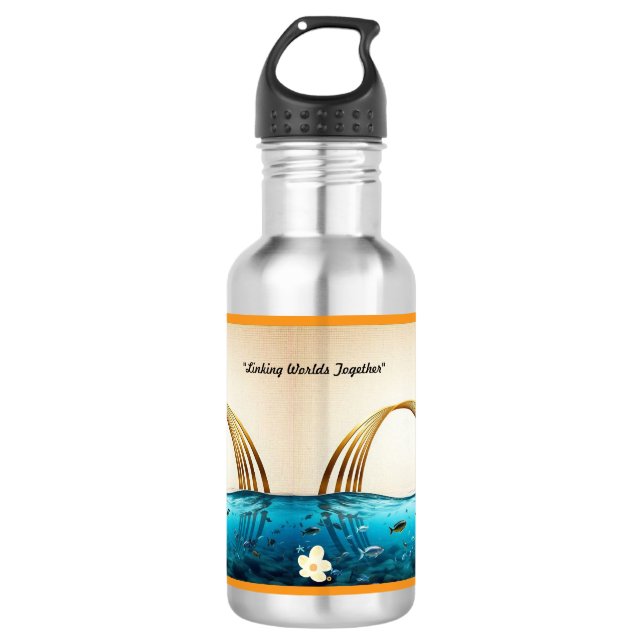 "Tranquil Scene Unfolds" Edelstahlflasche (Vorderseite)