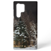 Tranquil Snowy Night Woods Samsung Handy Case