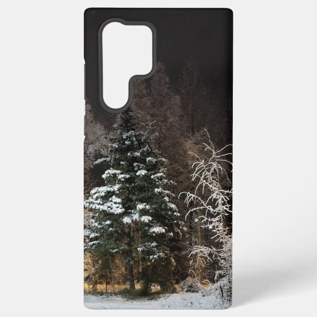 Tranquil Snowy Night Woods Samsung Handy Case Samsung Galaxy Hülle (Rückseite)