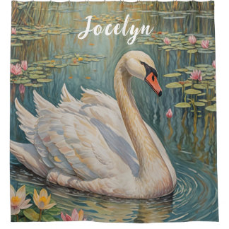 Tranquil Swan Serenade Duschvorhang