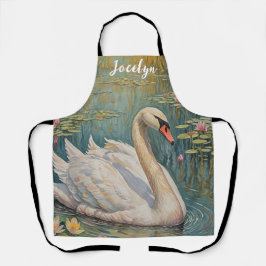 Tranquil Swan Serenade Schürze