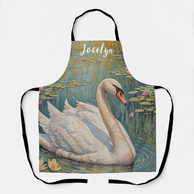 Tranquil Swan Serenade Schürze (Vorderseite)