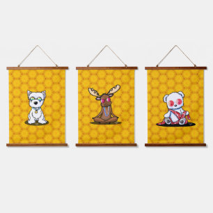 Tranquil Trio KiniArt Wandteppich Mit Holzrahmen