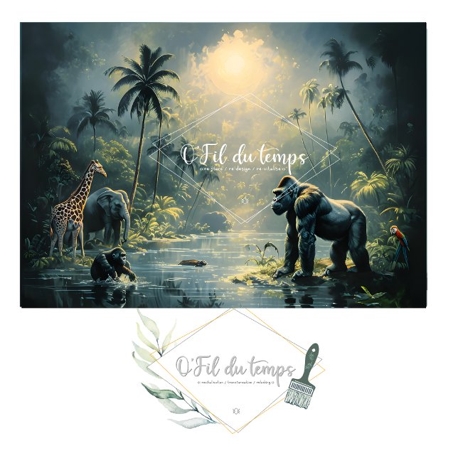 Tranquil Tropical Landscape Seidenpapier (Von Creator hochgeladen)
