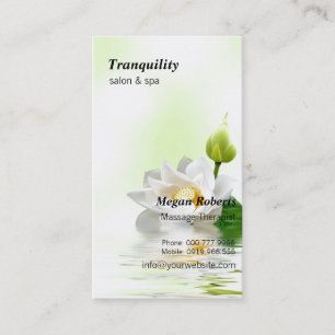 Tranquil weißer terminkarte