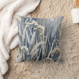 Tranquil Wheat Wildflower Impressionist Design Kissen